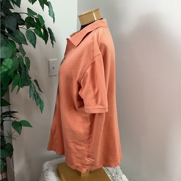 SONOMA short sleeve polo woman’s size large dark peach color thicker mat… - Picture 4 of 14